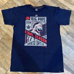 Red Socks 2016 Big Papi 34 Shirt Medium